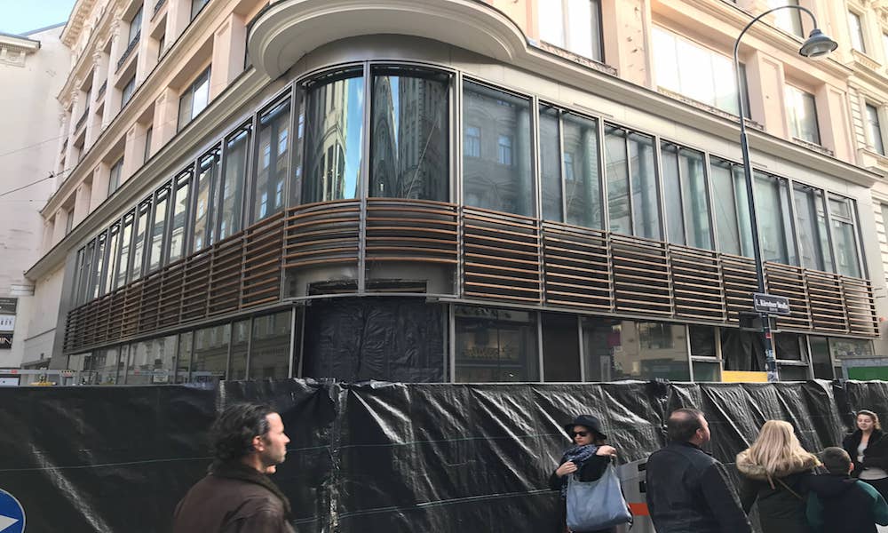 Apple Store Wien - Erste Aufnahmen der Baustelle